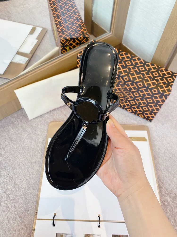 Женские желейные шлепанцы новые женские сандалии из пвх на плоской подошве