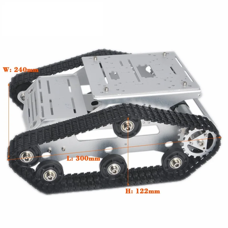 Гусеничный корпус робота танка с рамкой из алюминиевого сплава роботизированные