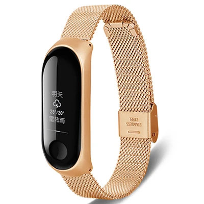 Для mi band 3 металлический ремешок для Xiao mi Ремешок Браслет без винтов для Xiao mi Band 3 браслет Correa для Xiao mi Band 3 браслет на запястье - Цвет: Gold 01