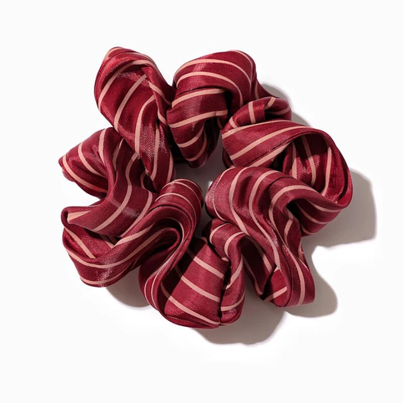

Woman Fashion Scrunchies Hair Ties Rope Girls Ponytail Holders Rubber Band Elastic Hairband Hair Accessories Striped Hairband