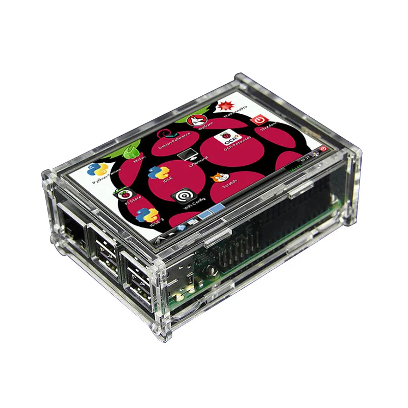 Новинка 3,5 дюймов TFT lcd сенсорный экран 32 МГц 128 МГц SPI для Raspberry Pi 4 Модель B 3B+ 3B - Цвет: Case only for Pi 3