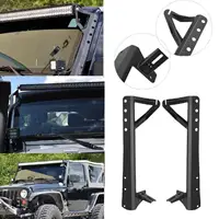 52" Straight LED Light Bars Mounting Brackets Fit for Jeep Wrangler JK 2007~2017 A-pillar Upper Windshield Mount Kits