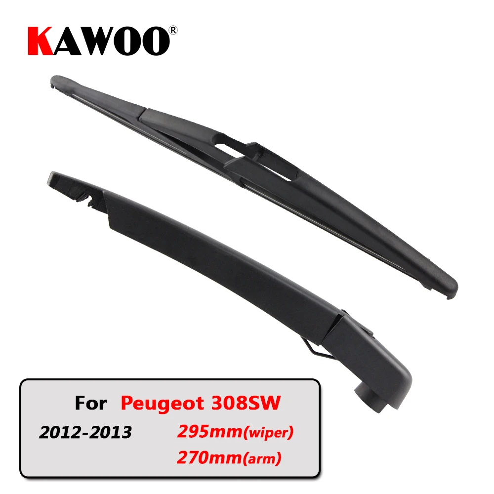 

KAWOO Car Rear Wiper Blade Blades Back Window Wipers Arm For Peugeot 308SW Hatchback (2012-2013) 295mm Auto Windscreen Blade