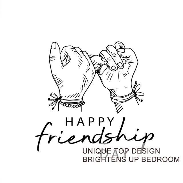 BlessLiving Friendship Duvet Cover Queen Hand Drawn Bedding Set Letters Print Bedclothes White Simple Stylish Home Textiles 3pcs 3