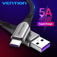 vention 5a usb type c cable for huawei p40 pro mate 30 p30 supercharge 40w fast charging 3a usb c charger cable for phone cord