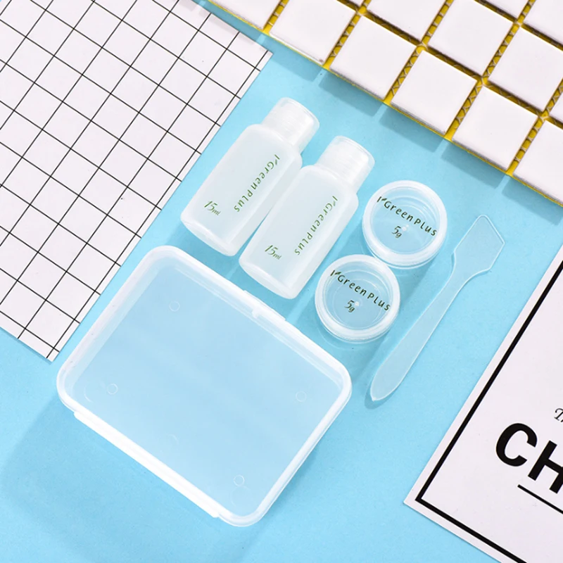 5 шт. мини портативный прозрачный дорожный флакон для косметических средств Крем