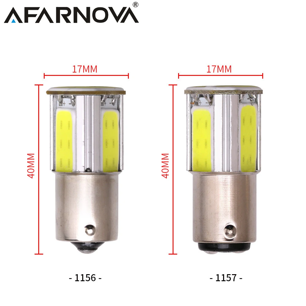 P21W Ba15S 1156 LED 4 COB Car Turn Signal Lights DRL Bay15D 1157 Tail Brake Reversing Bulb High Bright DC 12V White Yellow Lamps |