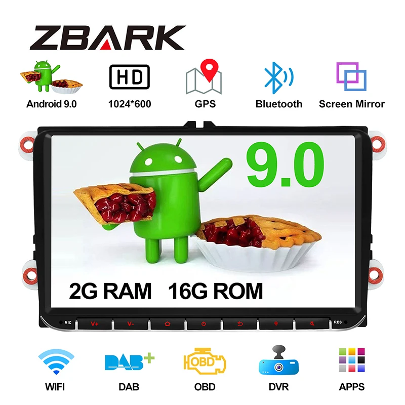 9 &quotAndroid 0 Автомобильный плеер радио GPS без DVD для Volkswagen Golf Plus Passat Touran Tiguan Sharan Skoda Seat