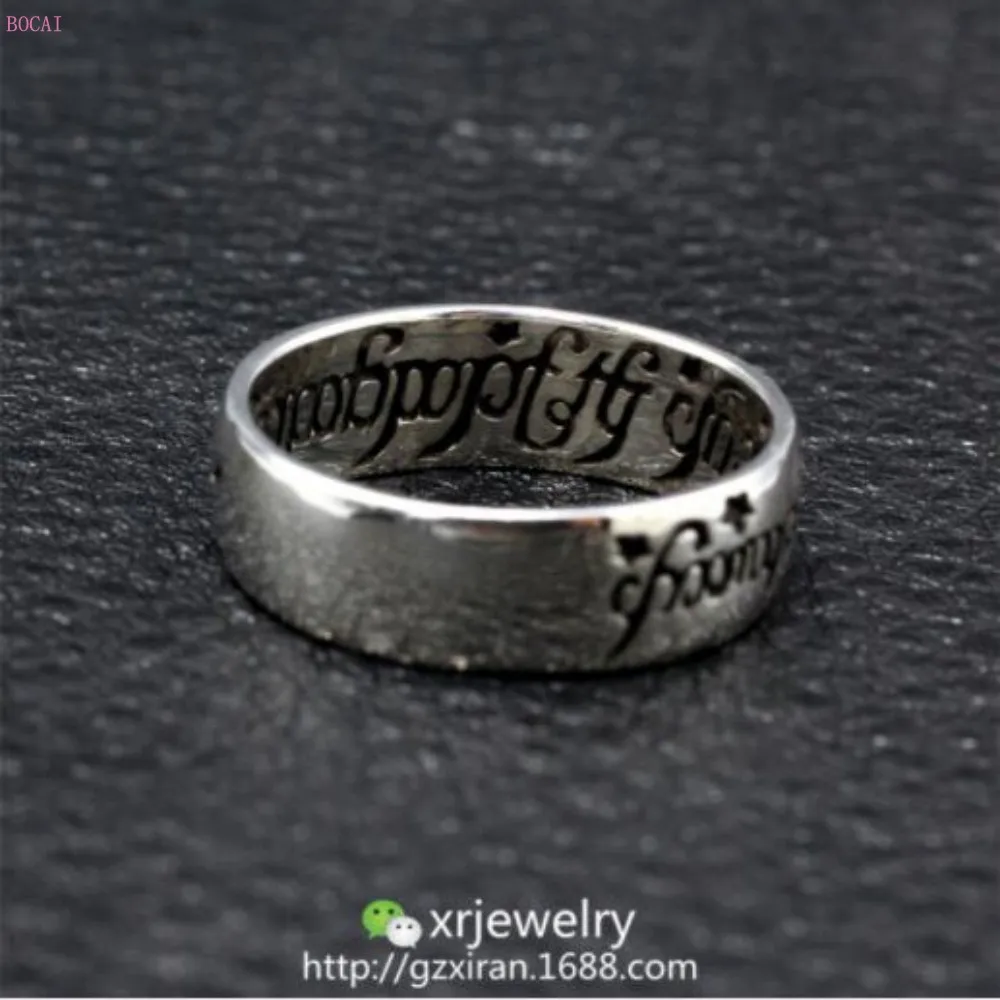 Кольцо King Ring S925 чистое серебро ручная реставрация пленка с надписью the lord ofe кольца модные указательный палец для мужчин и женщин