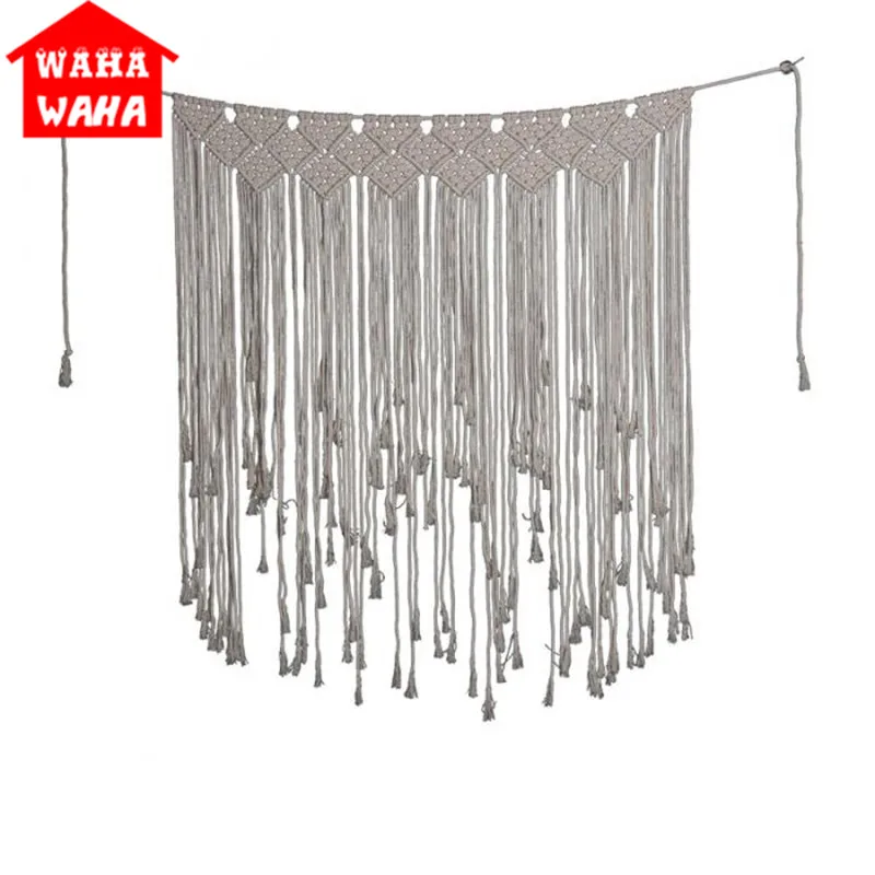 Плетеный вручную веревочный гобелен настенный дверной занавес Гобелен в
