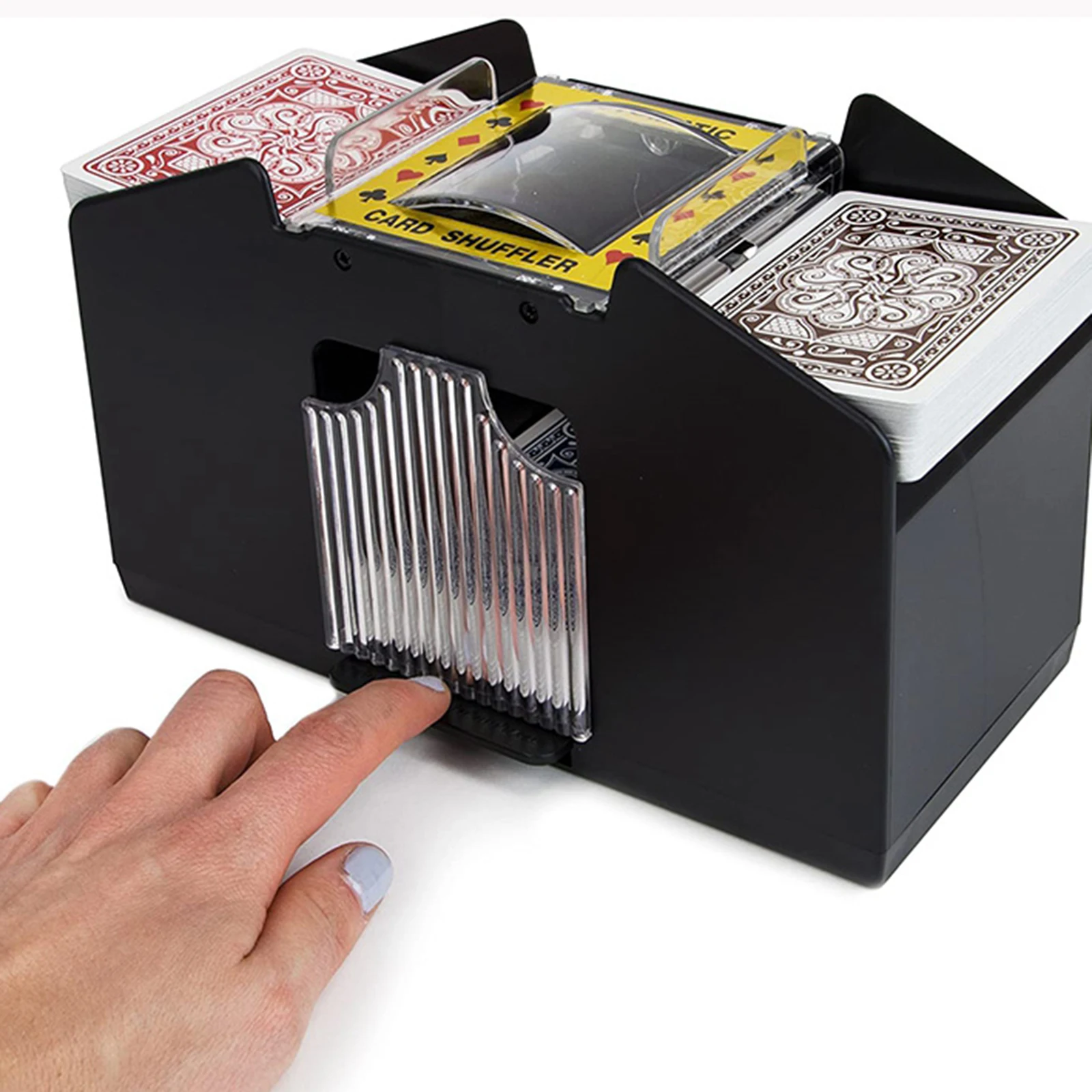 

4-Deck Automatic Card Shuffler Classic Poker Shuffling Battery Operat