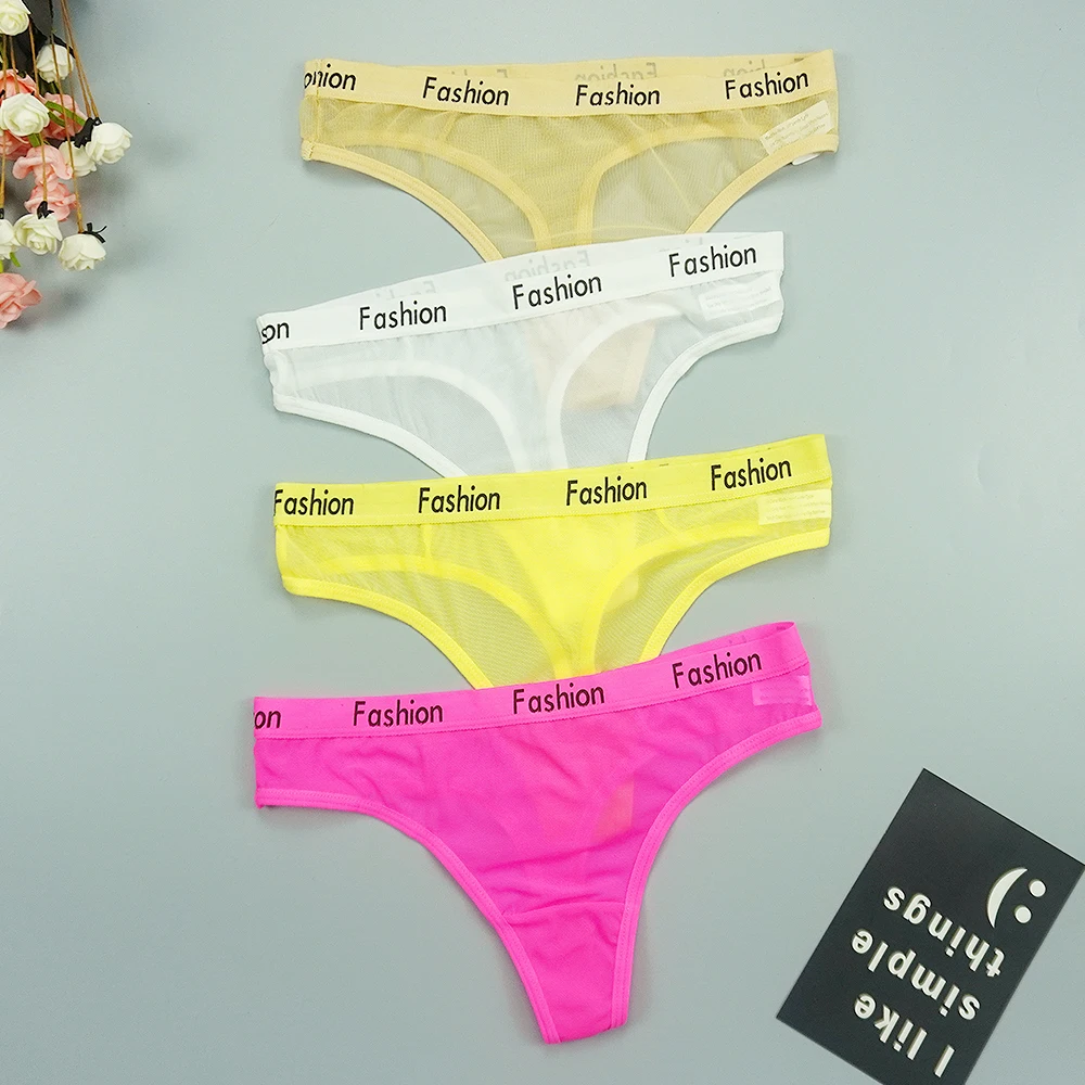 Сексуальные трусики стринги женское нижнее белье прозрачные с низкой посадкой