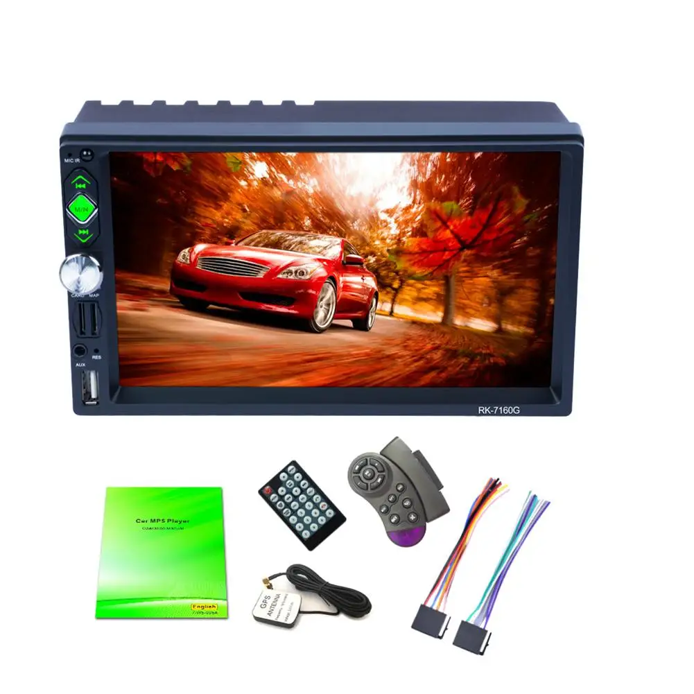 Автомобильный Bluetooth Mp5 плеер 2 Din с 7-дюймовым навигационным GPS навигацией камерой