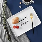 Nordic Стиль сервировочный поднос квадратных десертных Чай завтрак хлеб поднос для снэков для хранения пластина пластины (главное меню)