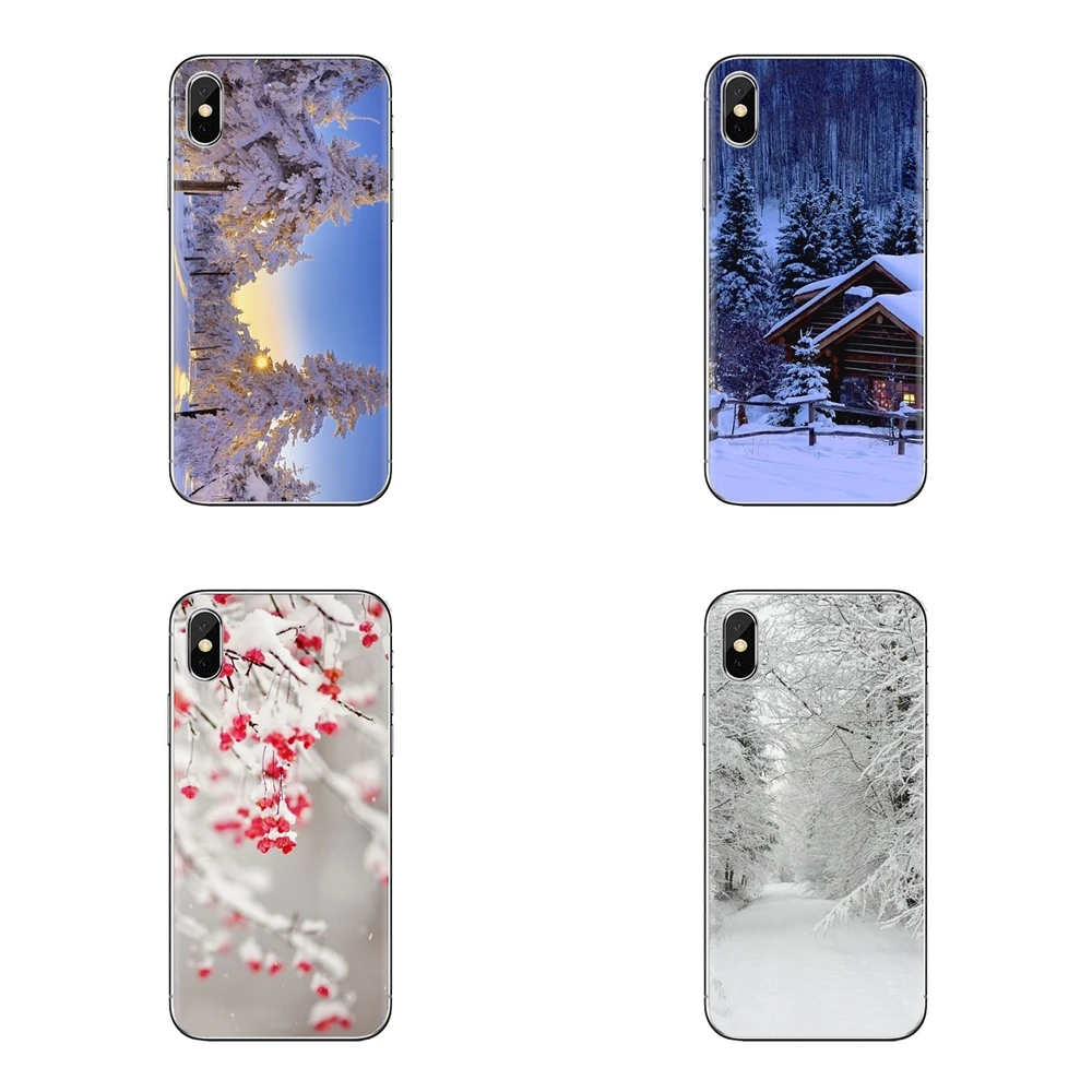 Прозрачные мягкие чехлы для samsung Galaxy S2 S3 S4 S5 MINI S6 S7 edge S8 S9 Plus Note 2 3 4 5 8 Coque Fundas Зимний