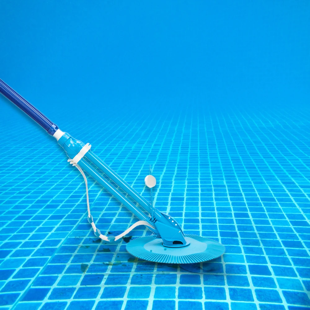 

Quick And Easy Auto Swimming Pool Cleaner with 10pcs Durable Hose Blue US Stock