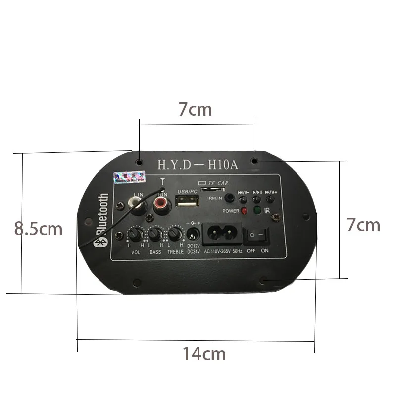 Панель усилителя сабвуфера Lusya со встроенным Bluetooth FM радио усилители аудиоплата
