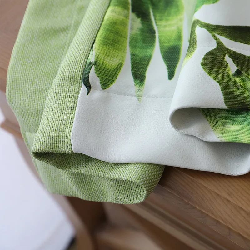

Modern Pattern Tropical Rainforest Printed Curtains Green Leaves for Living Room Window Drape Blackout Rate 85% GYC2324