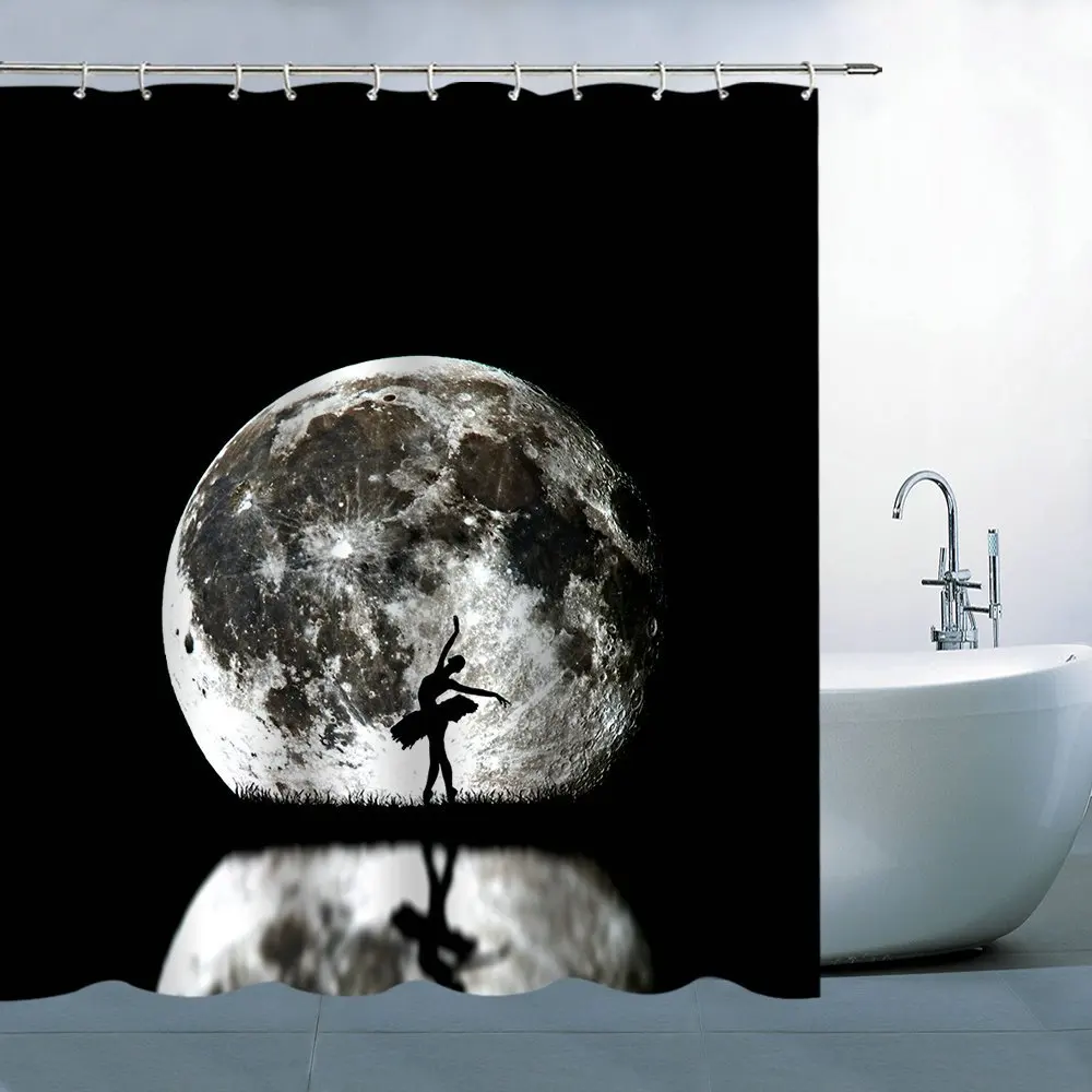 

Декоративная занавеска для душа Earth Girl, декоративная занавеска для ванной, водонепроницаемая занавеска для ванной, креативная индивидуальн...