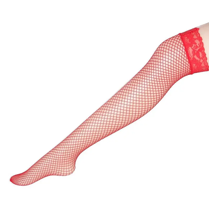 Женские Длинные сетчатые чулки модные кружевные тонкие секционные сексуальные