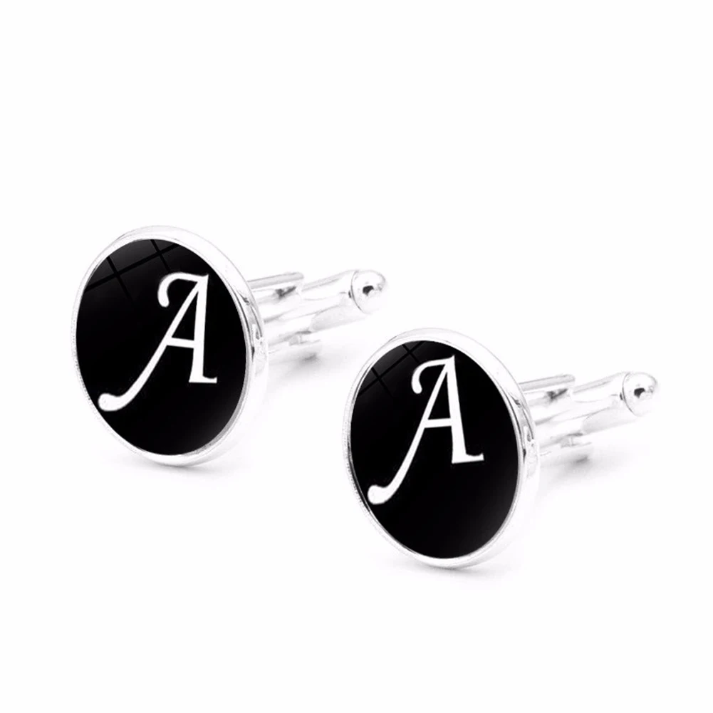 

Men's Shirts Classic Cuff Link Wedding A-M Sleeve Button Letter Clothing Accessories Cufflinks Practical Cuff Button Business
