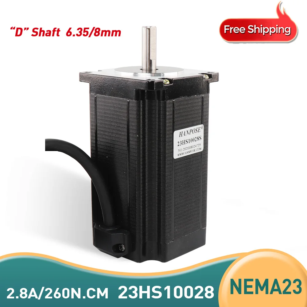 Бесплатная доставка 1 шт. Nema 23 шаговый двигатель 23HS10028 4 свинец 2.8A 260N.CM 57 мотор с