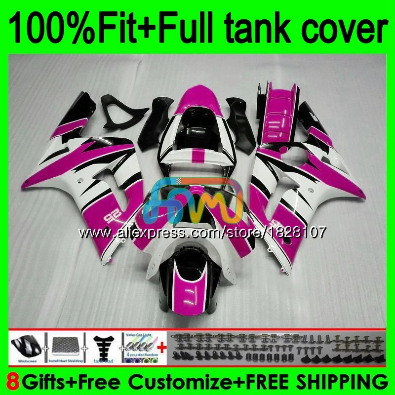 

Injection For KAWASAKI ZX 636 6R 6 R 600CC ZX600 ZX636 137BS.51 Rose pink hot ZX-636 ZX-600 ZX-6R 2003 2004 ZX6R 03 04 Fairings