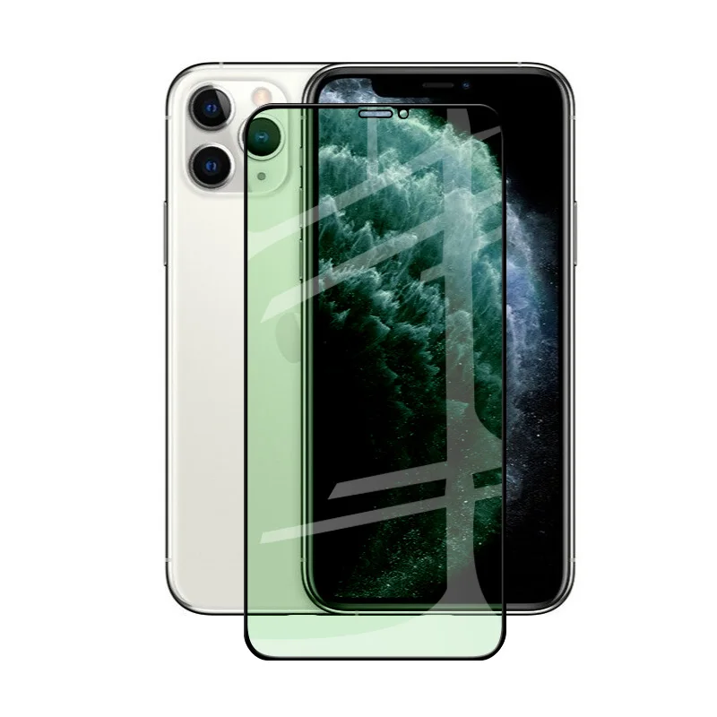 Green Light Film For iPhone X XS XR max 11 pro Chlorophyll Screen Protector Tempered Glass iPhone11 IIRROONN | Мобильные телефоны и