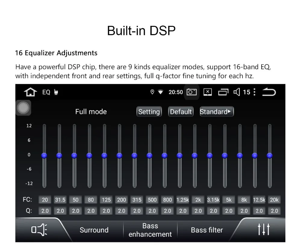 JOYING one din " Универсальный 2 Гб автомобильный радиоприемник playe Android 9,1 DSP gps Поддержка видеовыхода/Зеркальное соединение/сплит-экран головное устройство