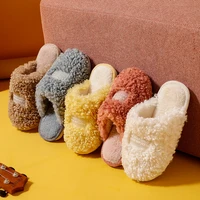 women home cotton slipper for indoor house bedroom flats warm winter shoes men slipper