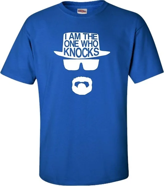 

Medium Royal Blue Adult I Am The One Who Knocks T-Shirt