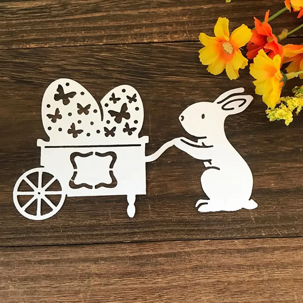 

Счастливый Пасхальный кролик, фоторамка для вырезания, металлический шаблон, форма «сделай сам», устройство для вырезания карточек