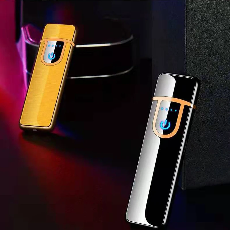 USB Умная Электронная зажигалка ветрозащитная металлическая зарядка