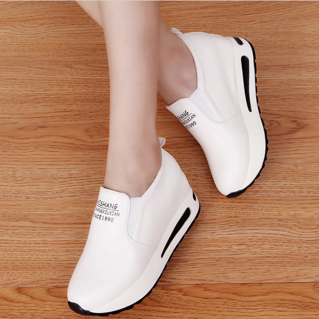 Кроссовки женские на платформе повседневная спортивная обувь без застежки