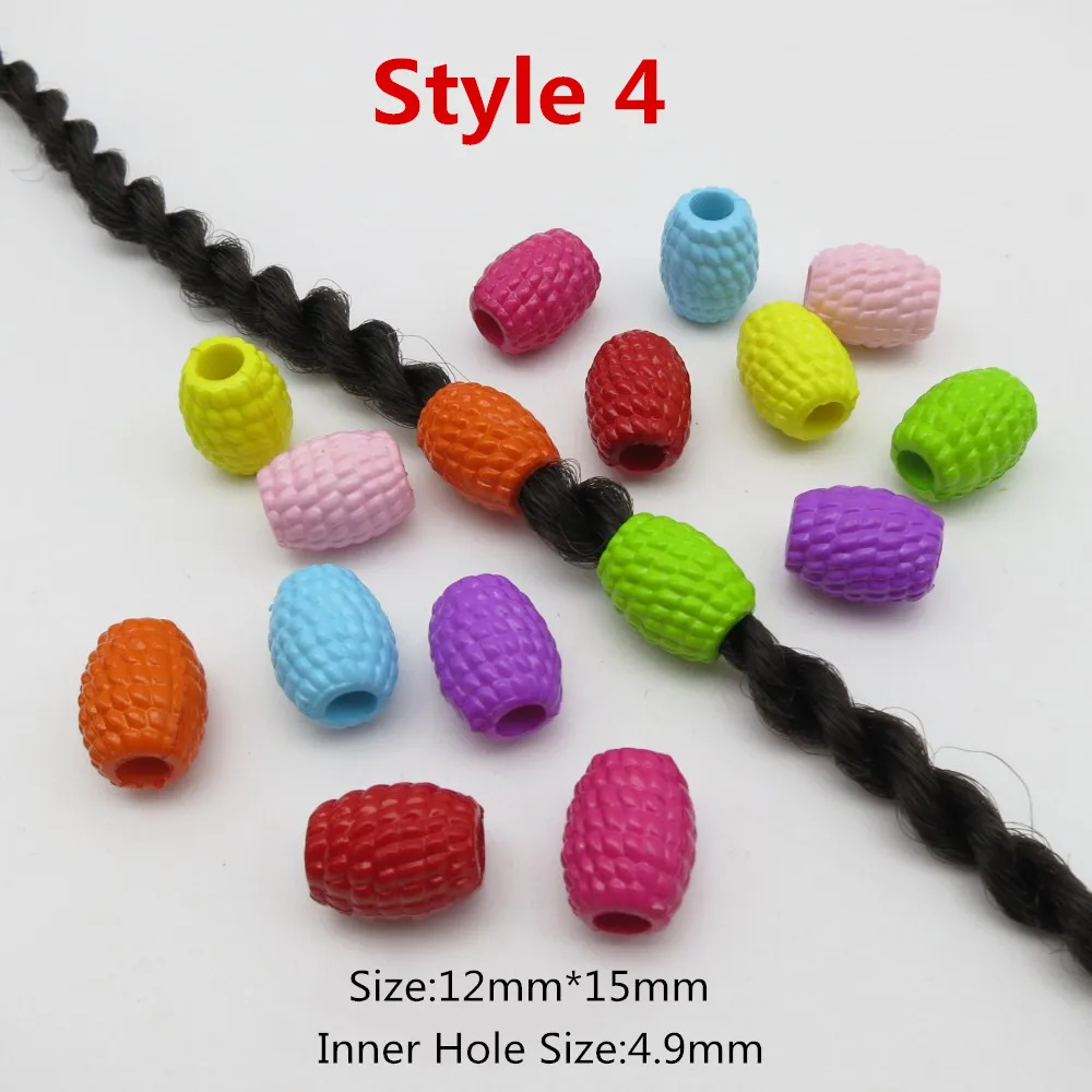 20pcs Style 4 20 шт./упак. цвета в стиле «кроше» для девочек, подвязанные лентой, с объемной волной, дредлоки, для увеличения объема, бусины кольца труба для наращивания волос аксессуары - Цвет: 20pcs Style 4