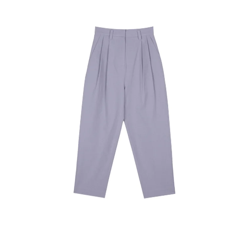 

HarleyFashion New Design Classic Style All-match Candy Color Suit Trousers Bloomers Loose Casual Women Summer Pants High Quality