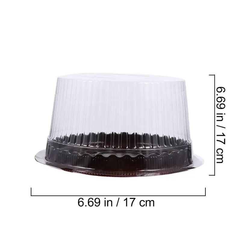

100Pcs Reusable Transparent Cake Box Round Plastic For Cookie Cheese Cake Bakery Cake Boxes And Packaging Mousse Boxes
