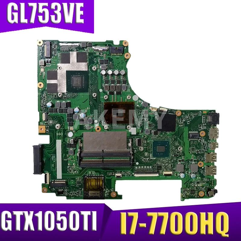 Новая Mainboard GL753VE для Asus GL753 GL753VD FX73V материнская плата ноутбука I7-7700HQ GTX 1050TI 4GB GPU |