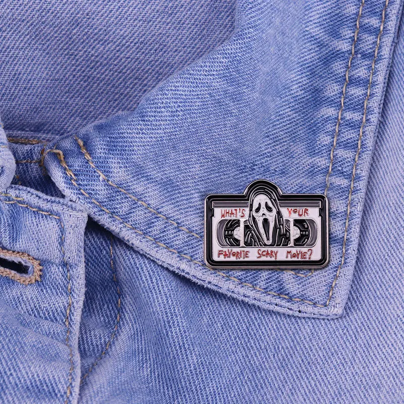 Какой ваш любимый страшный фильм Эмаль Булавка винтажная лента брошь галстук