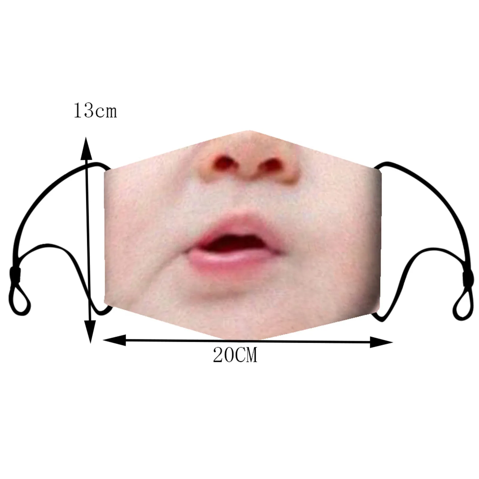 

Headband 5PCS mascarillas mascarar Adults Washable Reuse Face Mask Breathable Spoof Printed Funny Fashion Mask #