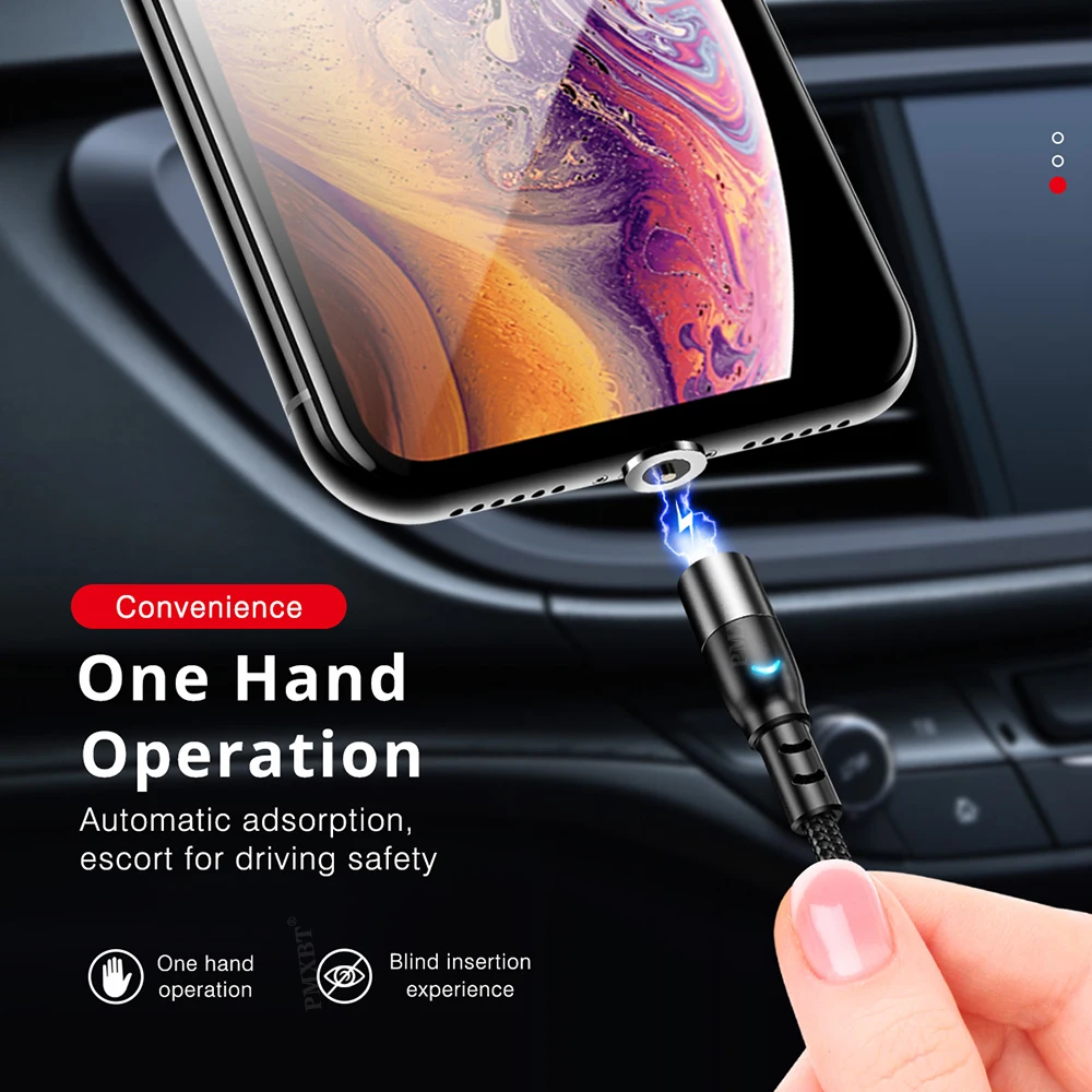 Магнитный кабель USB Type C зарядный Micro для iPhone Samsung Huawei Xiaomi магнитный шнур быстрой