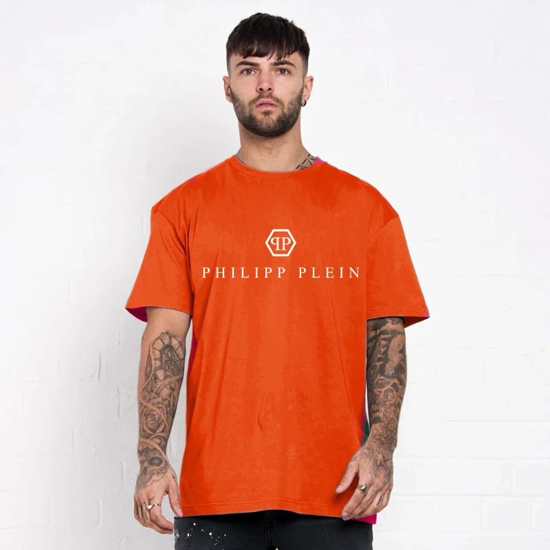 

New cotton casual sportswear summer qP printed white label design men's jogging Fitness Track and field T-shirt comfortable top