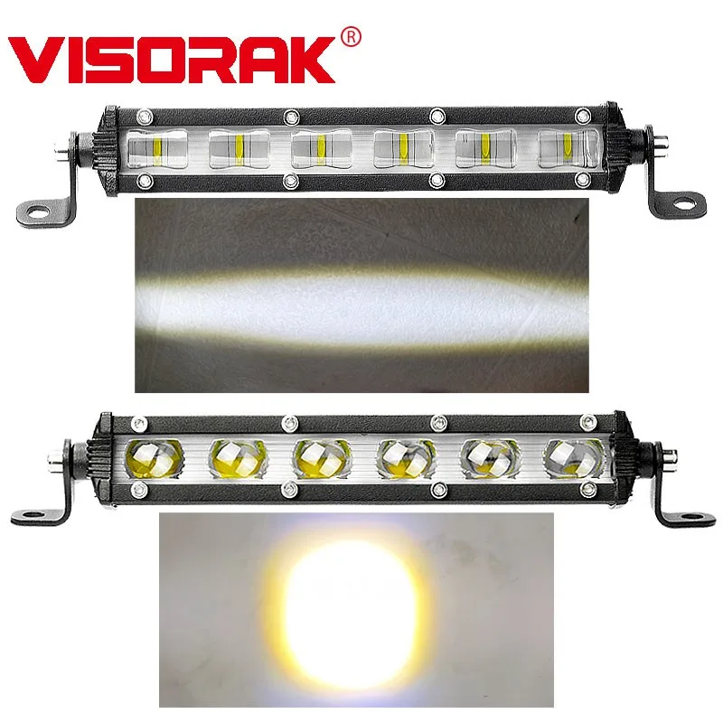 7 дюймовая тонкая Светодиодная панель рабочего освещения VISORAK для внедорожника 4x4