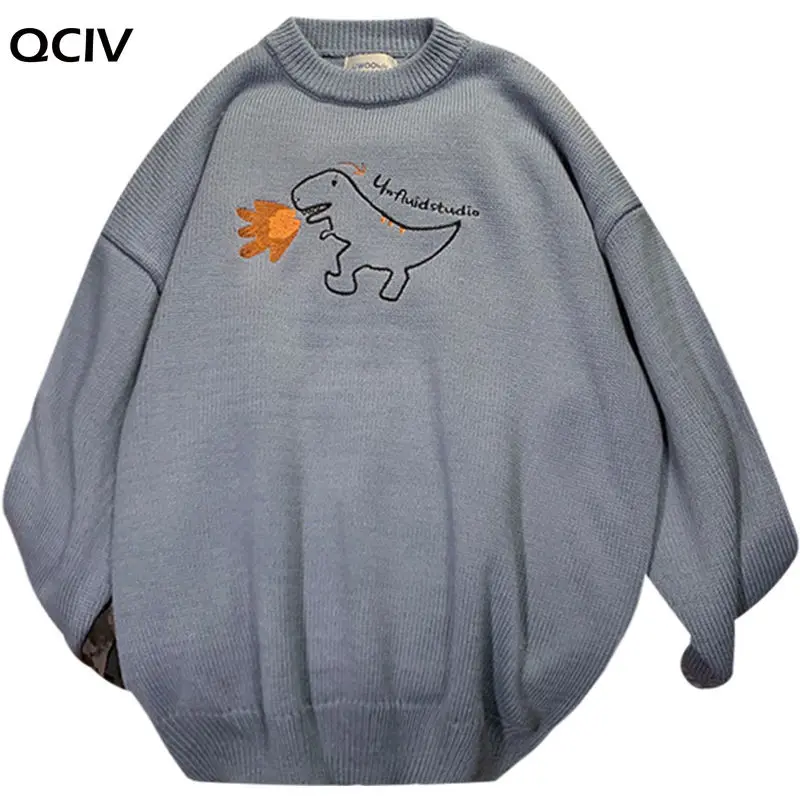 

Hong Kong Style winter sweater men's Korean Trend loose sweater student trend crew neck Pullover Sweater Jacket