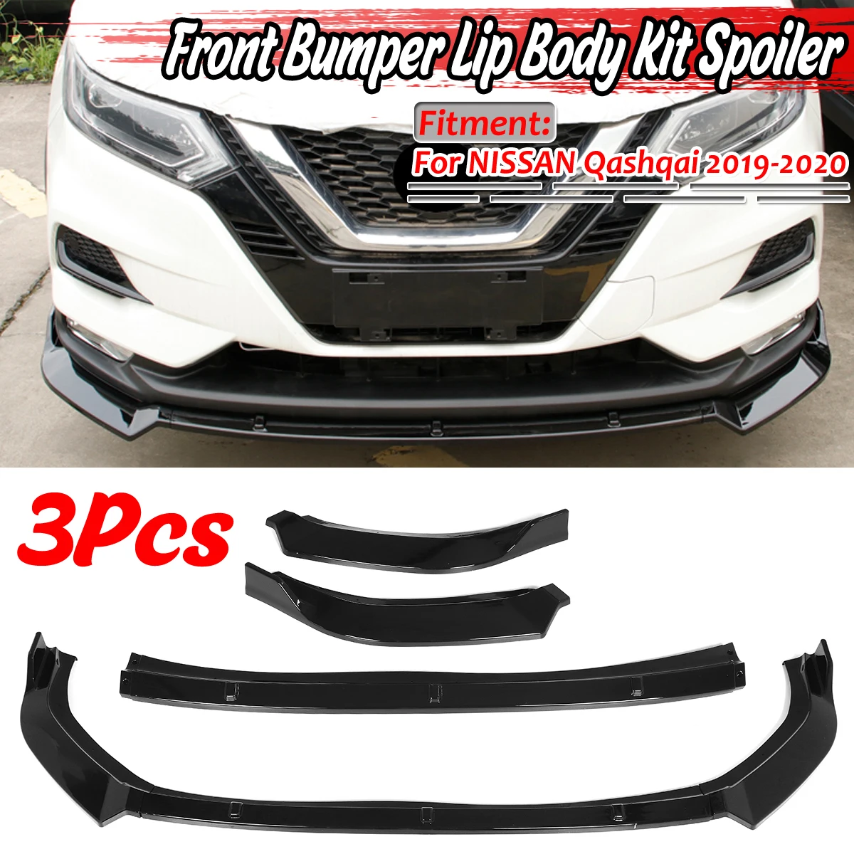 Новый разветвитель для переднего бампера автомобиля 3 шт. комплект диффузора