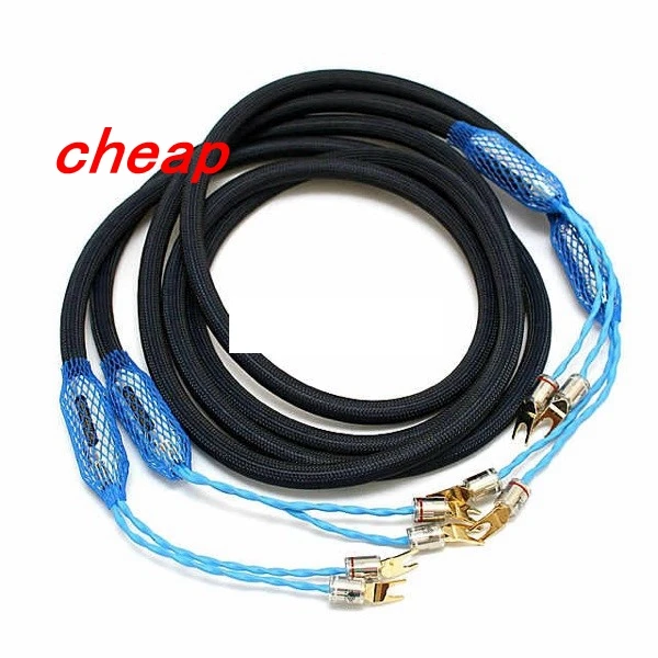 

Free shipping - Alloy Gold-Silver speaker cable (Banana / spade)