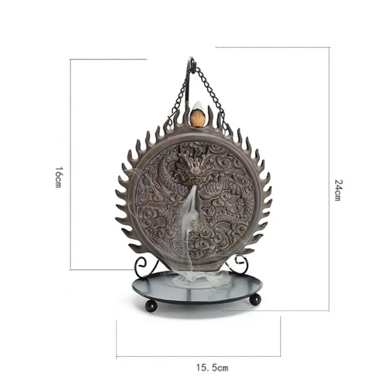 Подвесная горелка для благовоний Dragon Backflow керамический держатель водопад