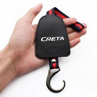 for hyundai creta 2020 2019 car headrest hook seat back hanger for bag handbag multifunction clips leather shelves