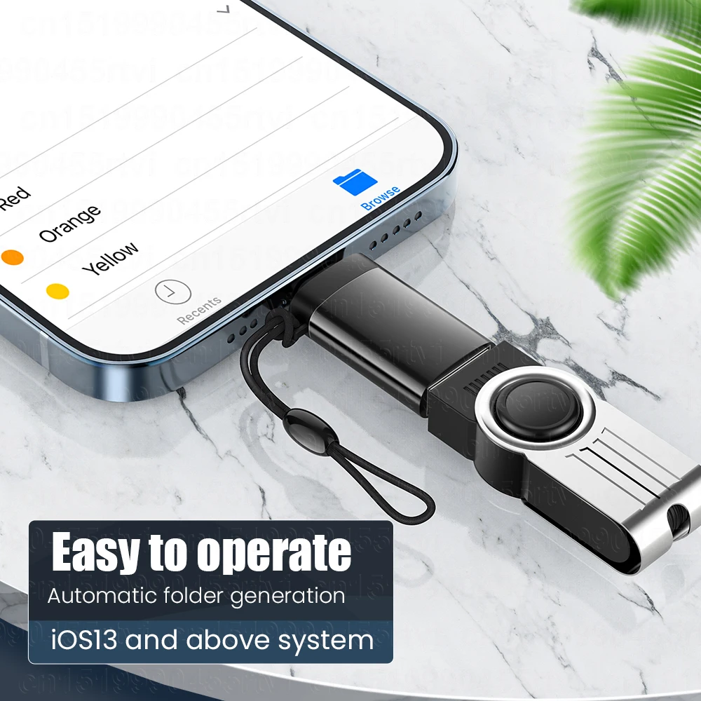 Адаптер USB 3 0 OTG для iPhone iOS 13 и выше быстрая передача данных с брелоком на