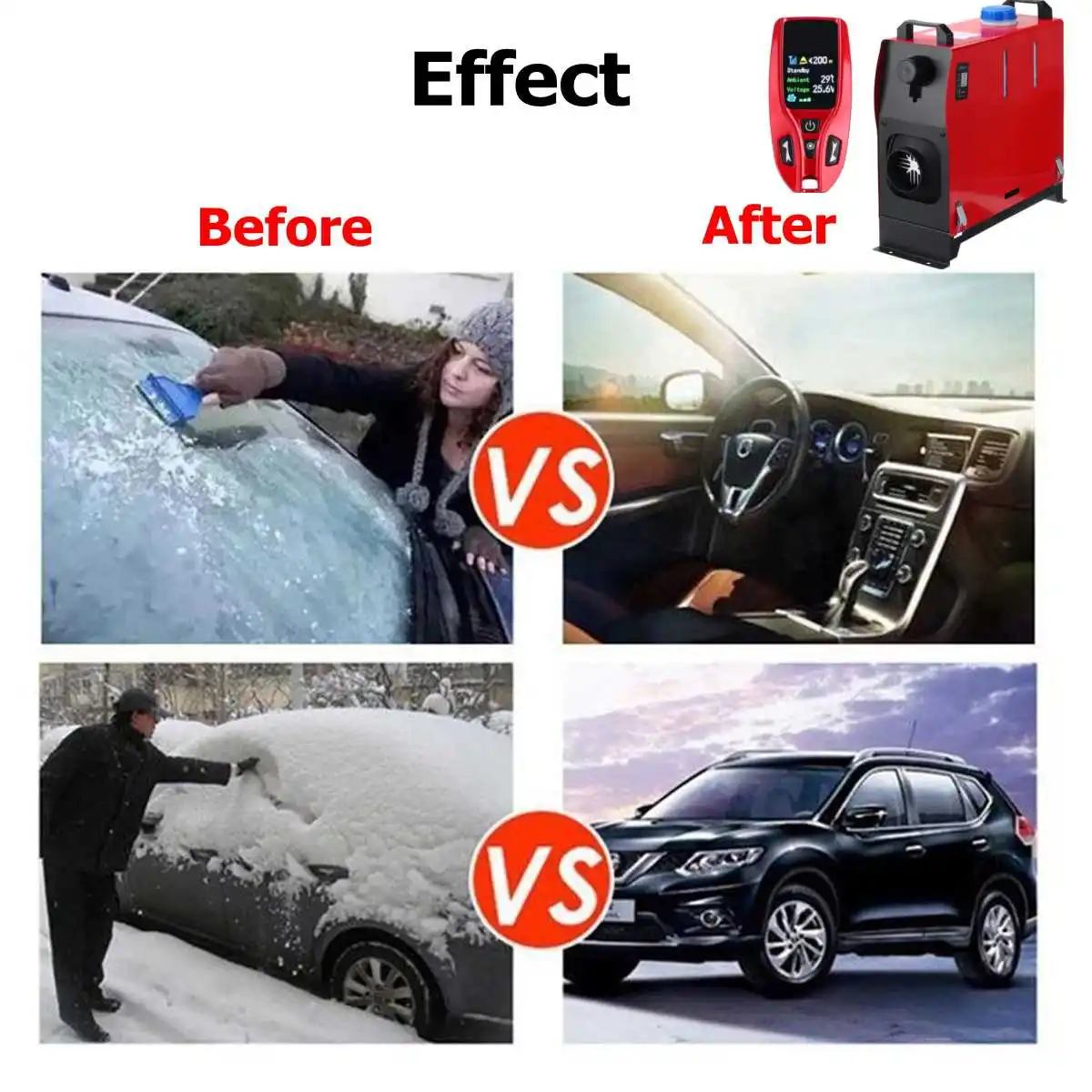 

All in One Car Heater Heating 12V 8000W Diesels Air Parking Heater New Remote control Parking Warmer For Car Truck Bus Boat RV